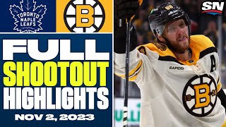 Toronto Maple Leafs at Boston Bruins | FULL Shootout Highlights - November 2, 2023