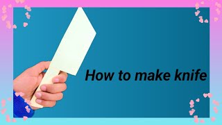 Diy crafts from A4 paper | origami knife