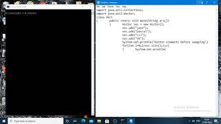 Java Program to Sort Names using Vectors