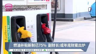 燃油补贴新制已75%  副财长:或年底财案出炉 【2023.05.24 八度空间华语新闻】