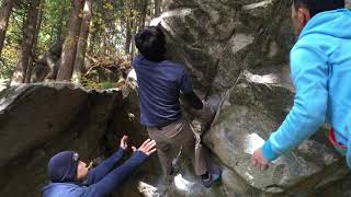 笠置山 イルカ 1級【クライミングチャンネル】外岩ボルダリングの動画・トポはクライミングチャンネル 【Climbing Areas and Boulders in Japan】