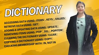 Python Dictionary Methods & Operations | keys(), values(), items(), get(), update(), pop() #trending