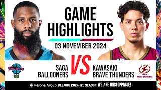 Saga Ballooners vs. Kawasaki Brave Thunders - Game Highlights