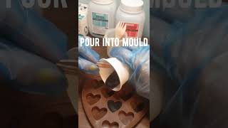 Memorial keepsakes. Ashes into resin. Full process. De mould hearts. Eclecticartbydebbie. Asmr