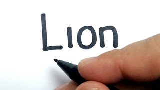 VERY EASY, How to turn words LION into cartoon