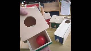 Montessori Object Permanence Boxes and other materials make perfect baby gifts 🎁