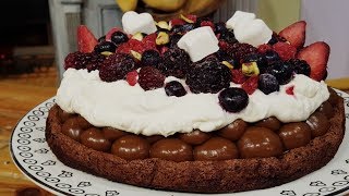 Marquise sin harina de crema y dulce de leche