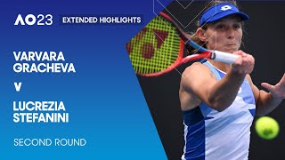 Varvara Gracheva v Lucrezia Stefanini Extended Highlights | Australian Open 2023 Second Round