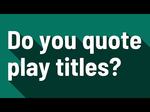 Do you quote book names?