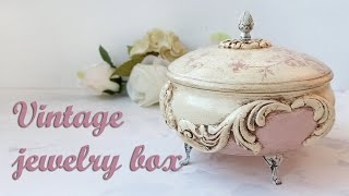 Create a Vintage Jewelry Box with a DIY Decoupage Technique