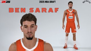 Ben Saraf Face Creation in NBA 2K25