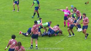 G.McDowell And D.Patton Double Tackle High And Low SEATTLE RFC vs AMERICAN RAPTORS 4.16.2022