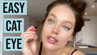 Cat Eye For Dummies Makeup Tutorial | Cat Eye For Beginners | How To Do The Perf