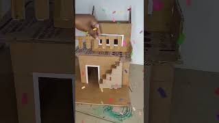 how to make cardboard small beautiful house #shorts