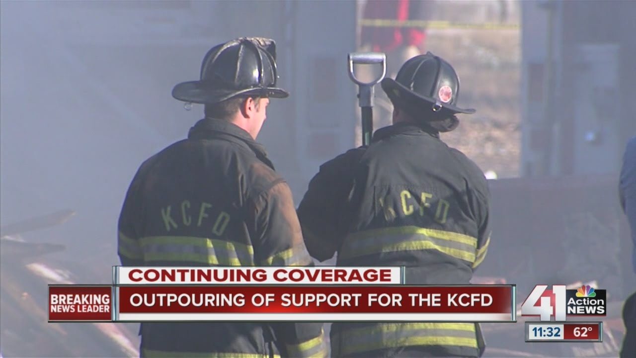 Support For KCFD, Displaced People After Deadly Apartment Fire - YouTube