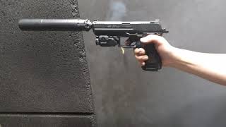 HK P30L suppressed with Rugged Obsidian 45