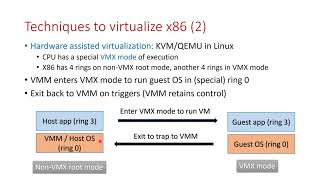 Virtualization and Cloud Computing Lecture 3: VMM design techniques