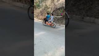 Two wheels,Two hearts,endless fun       #couple #cycling #ytshort #youtubeshorts#sprinklewithsnehil