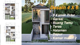 Renovasi rumah - 4x6 Konsep Minimalis dengan 3 Kamar Tidur !