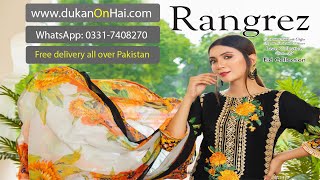 Rangrez Vol-15 | Embroidered Lawn Collection 2020 | Eid Collection | Free delivery | dukanOnHai