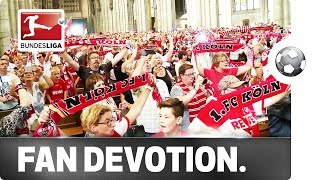 Köln Fans Sing Anthem in Cologne Cathedral