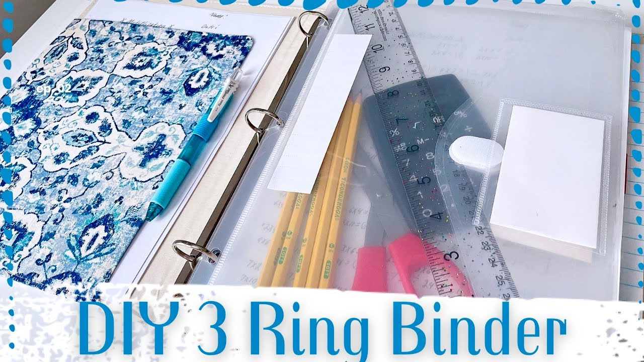 How To Make A 3 Ring Fabric Binder From Scratch Youtube