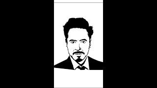 Robert Downey Jr sketched using Python Turtle Library ๐ ๐ || Infinite Coder #shorts #infinitecoder