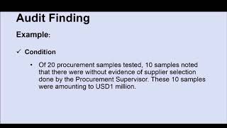 Write Highly Effective Internal Audit Report- Audit Finding