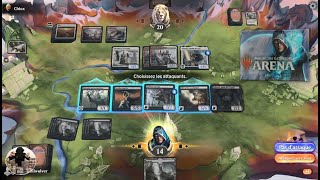 I win very strategic fights with the black deck in Magic The Gathering Arena