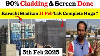 EXCLUSIVE 🛑 𝟵𝟬% Cladding Sheets \u0026 Digital Screen Done ✅ Karachi Stadium Renovation Updates