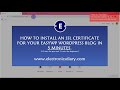 Install an SSL Certificate on EasyWP WordPress website in 5 minutes
