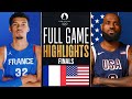 USA vs FRANCE FULL GAME HIGHLIGHTS | 2024 Paris Basketball Olympic Games Highlights Today 2K24