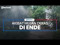 Hujan Deras di Ende Muncul Air Terjun di Bukit Ae Gena, Sungai Wolowona Berubah Ganas