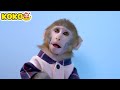 monkey koko face escape from room challenge to take monster truck kudo koko channel