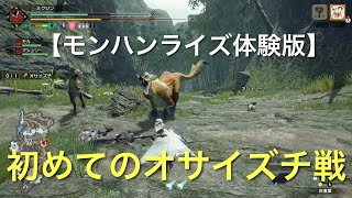 【MHライズ日記】体験版：初めての狩りでオサイズチにチャージアックスで挑む【モンハンライズ】