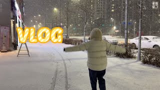 [VLOG] 이 영상 보니까 내가 왜 살쪘는지 2해되네…( #함박눈 #일산모드니 #마켓컬리추천템 #배추말이전골 #보따리샌드위치 #집순이브이로그