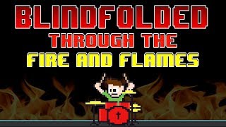 BLINDFOLDED Through the Fire and Flames - Dragonforce (Drum Cover) -- The8BitDrummer