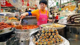 KOREAN STREET FOOD - Gwangjang Market Street Food Tour in Seoul South Korea | BE