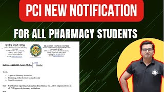 PCI new notification for All pharmacy students