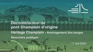 Rencontre publique Héritage Champlain : aménagement des berges (17 mai 2023)