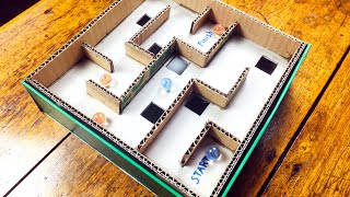 How To Make Marble Labyrinth Game from Cardboard