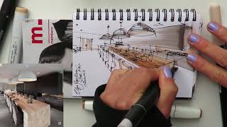 👩🏼‍🎨HOW TO DRAW WOOD IN INTERIOR: Marker technique