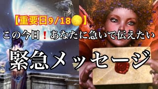 【重要日9/18🌕】この今日❗️あなたに急いで伝えたい💓緊急メッセージ💌【ルノルマンカードリーディング占い】恐ろしいほど当たる😱