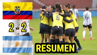 RESUMEN ECUADOR vs ARGENTINA - SEGUNDO PARTIDO - Futbol Femenino Ecuatoriano - Fecha FIFA Noviembre