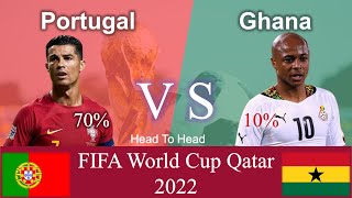 Portugal VS Ghana Head to Head Statistic | Prediction (World Cup 2022) | POR VS GHA