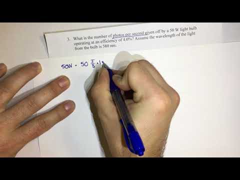How many photons per second are released?