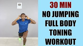30 Minute No Jumping Standing Full Body Workout/ Toning Workout No Equipment