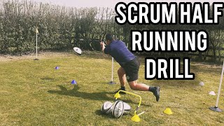 Scrum Half Running Drill | Half Back Passing Drill Rugby Union