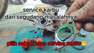 cara service karburator Jupiter z, dengan segala permasalahannya