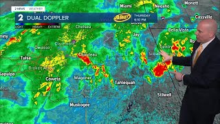 Spotty Rain and Downpours into Friday Morning
